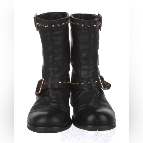 Jimmy Choo
Calf Leather Studded Accents Moto Boots - Picture 5 of 8